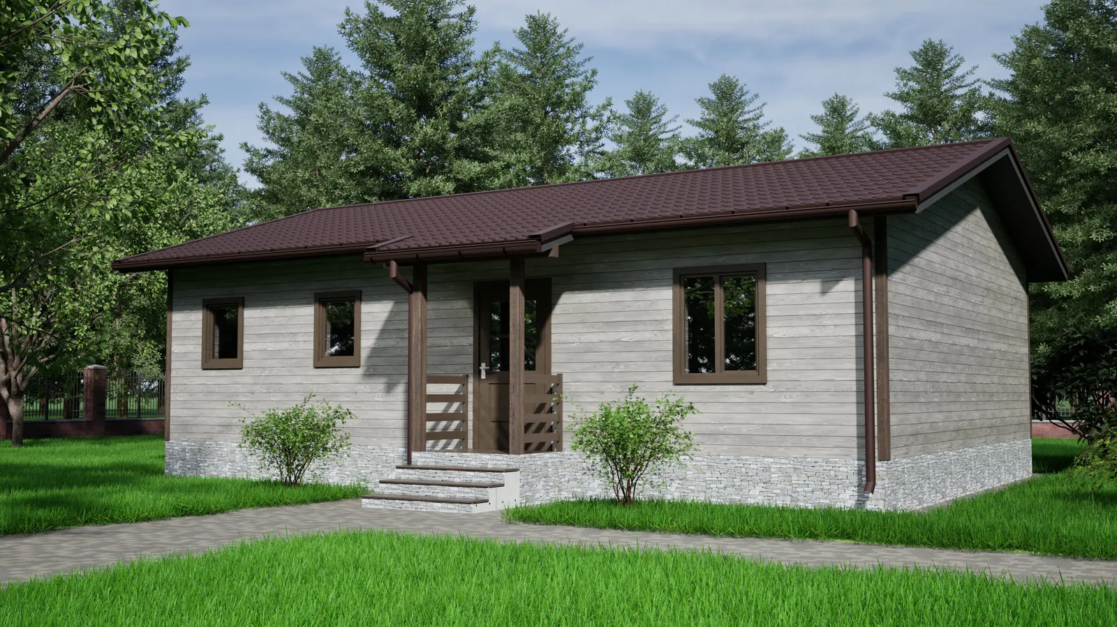 Одноэтажный коттедж Хатунь