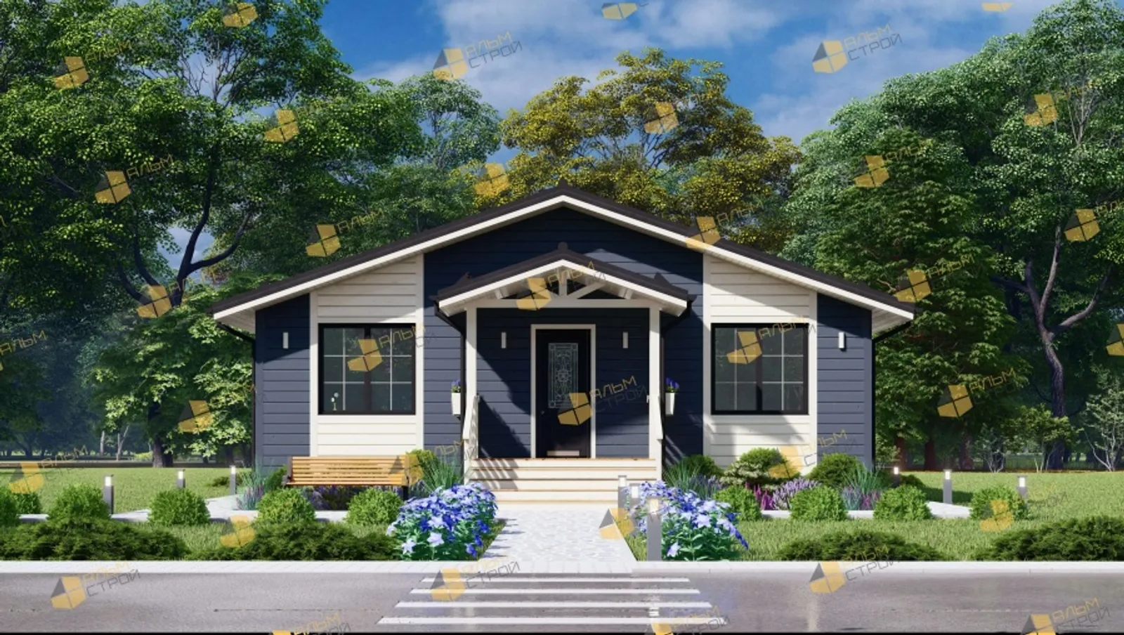 Одноэтажный коттедж Классика 2