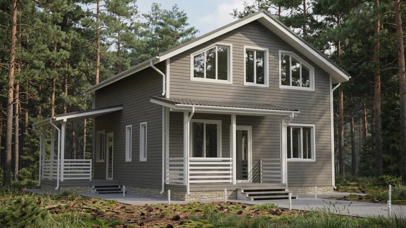 Коттедж с мансардой Варяг