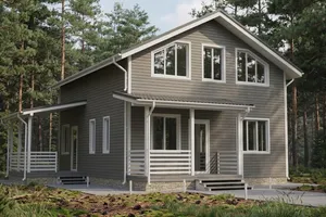 Коттедж с мансардой Варяг