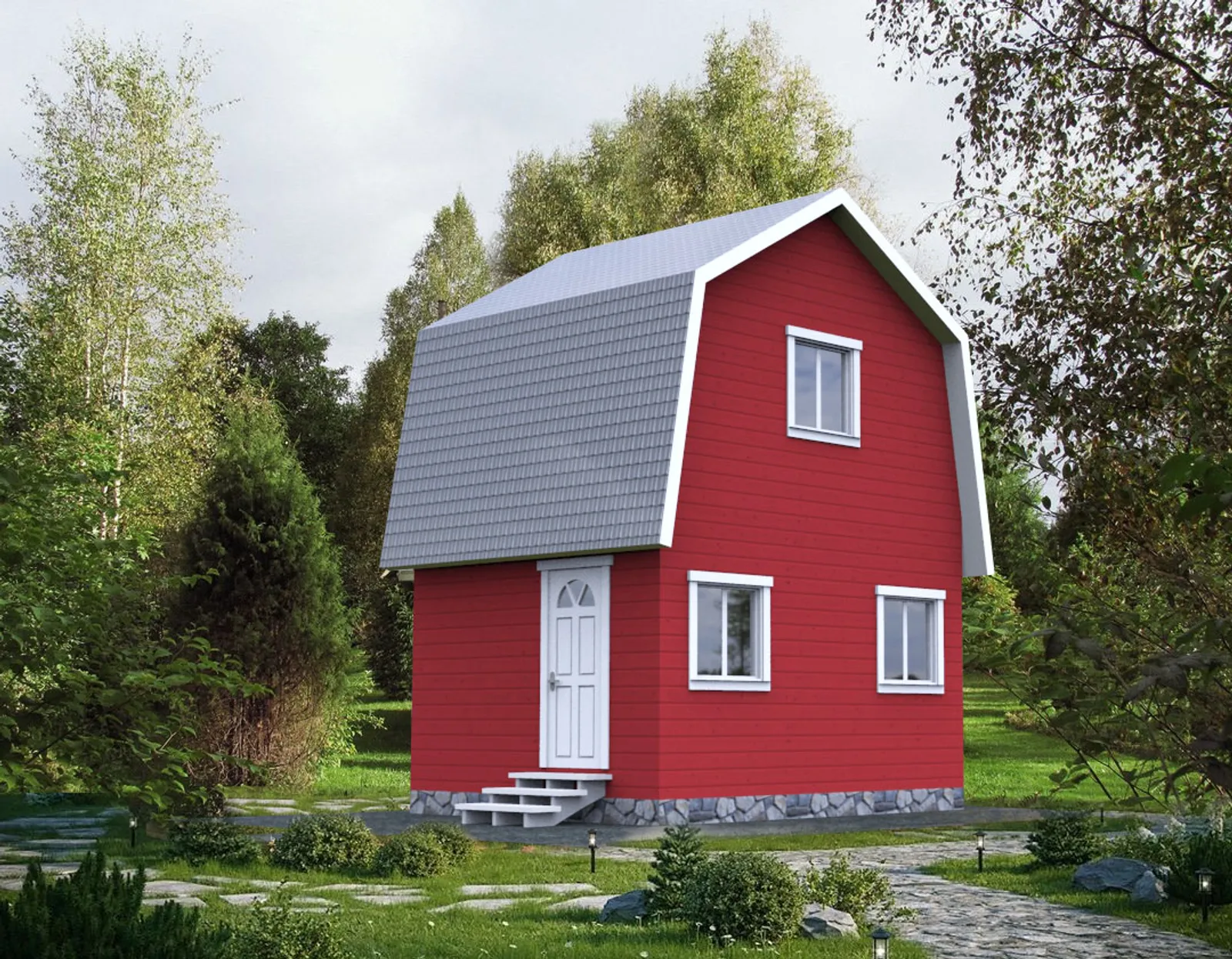 Дачный с мансардой Рябина