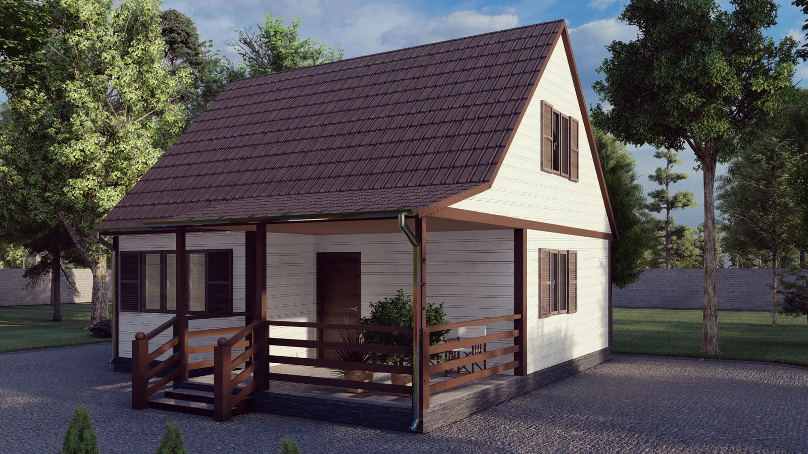 Дачный с мансардой Жемчужина 2