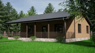 Одноэтажный коттедж Кантри 1