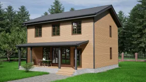 Двухэтажный коттедж Уютный