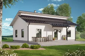 Одноэтажный коттедж Карелия