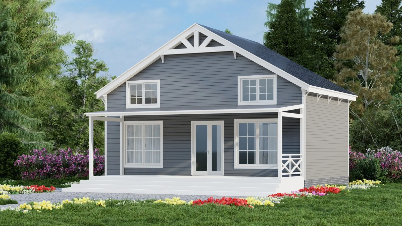 Коттедж с мансардой Воронеж