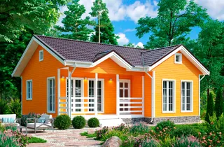 Одноэтажный коттедж Янтарь