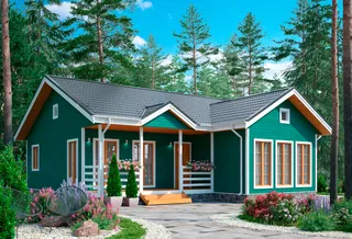 Одноэтажный коттедж Малахит