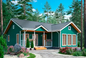 Одноэтажный коттедж Малахит