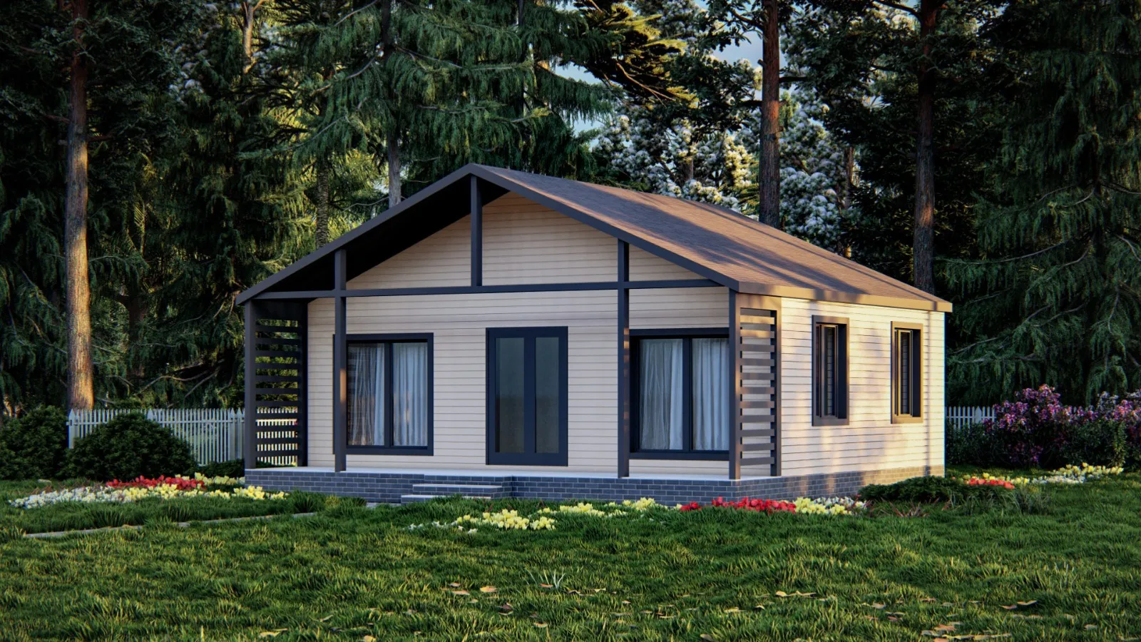 Одноэтажный дачный Карелия