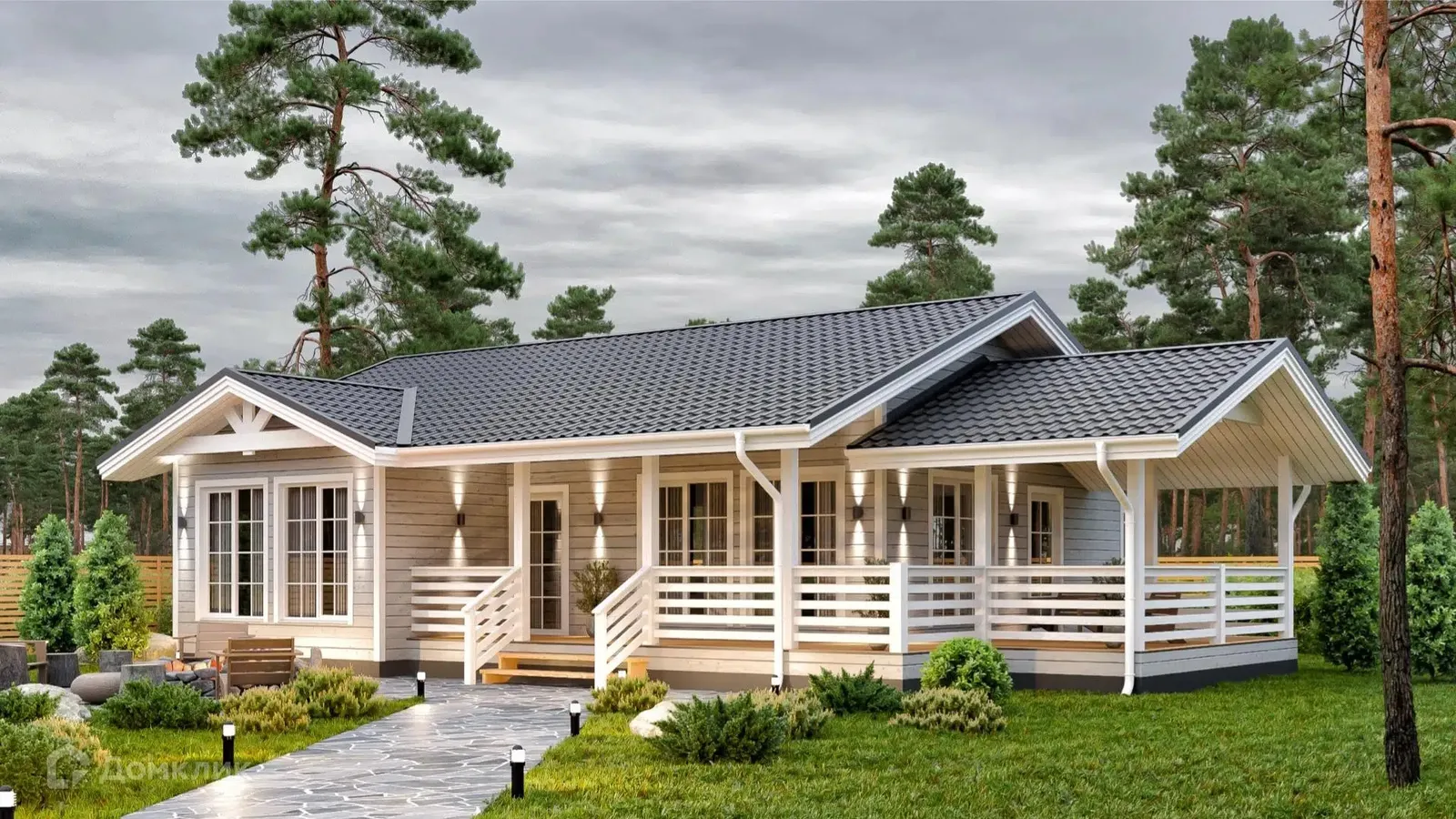 Одноэтажный коттедж Алтай