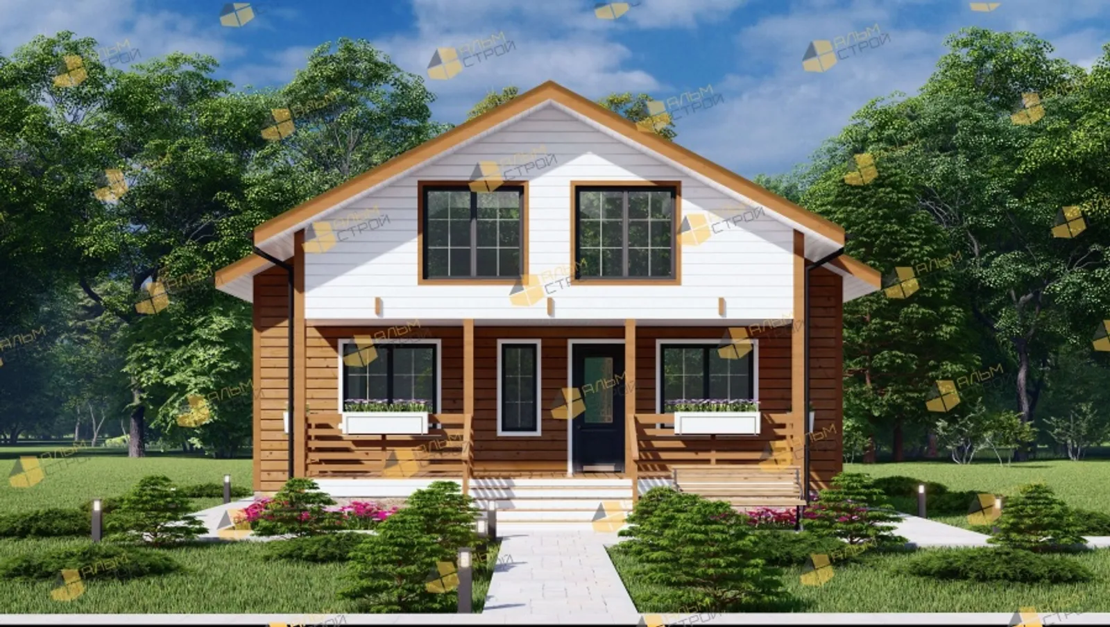 Коттедж с мансардой Феникс