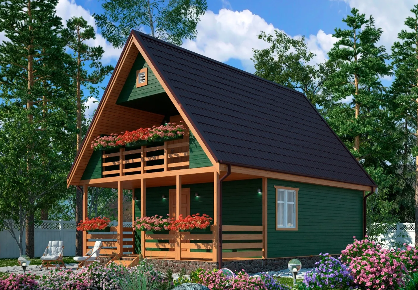 Дачный с мансардой Велес 2