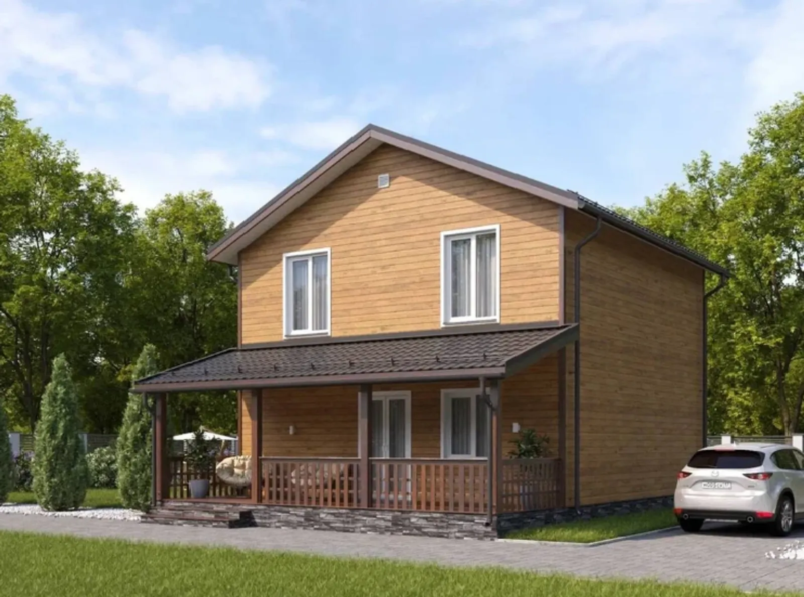 Двухэтажный коттедж Владимир