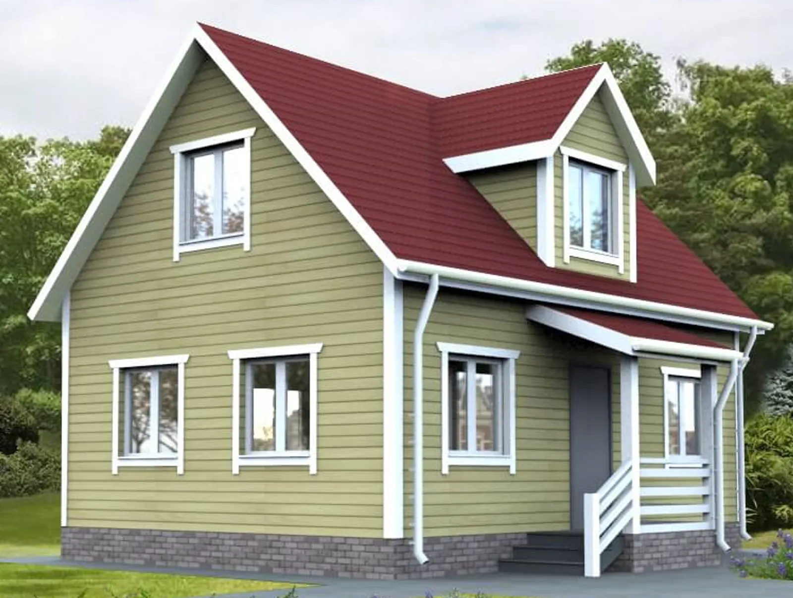 Дачный с мансардой Атлант