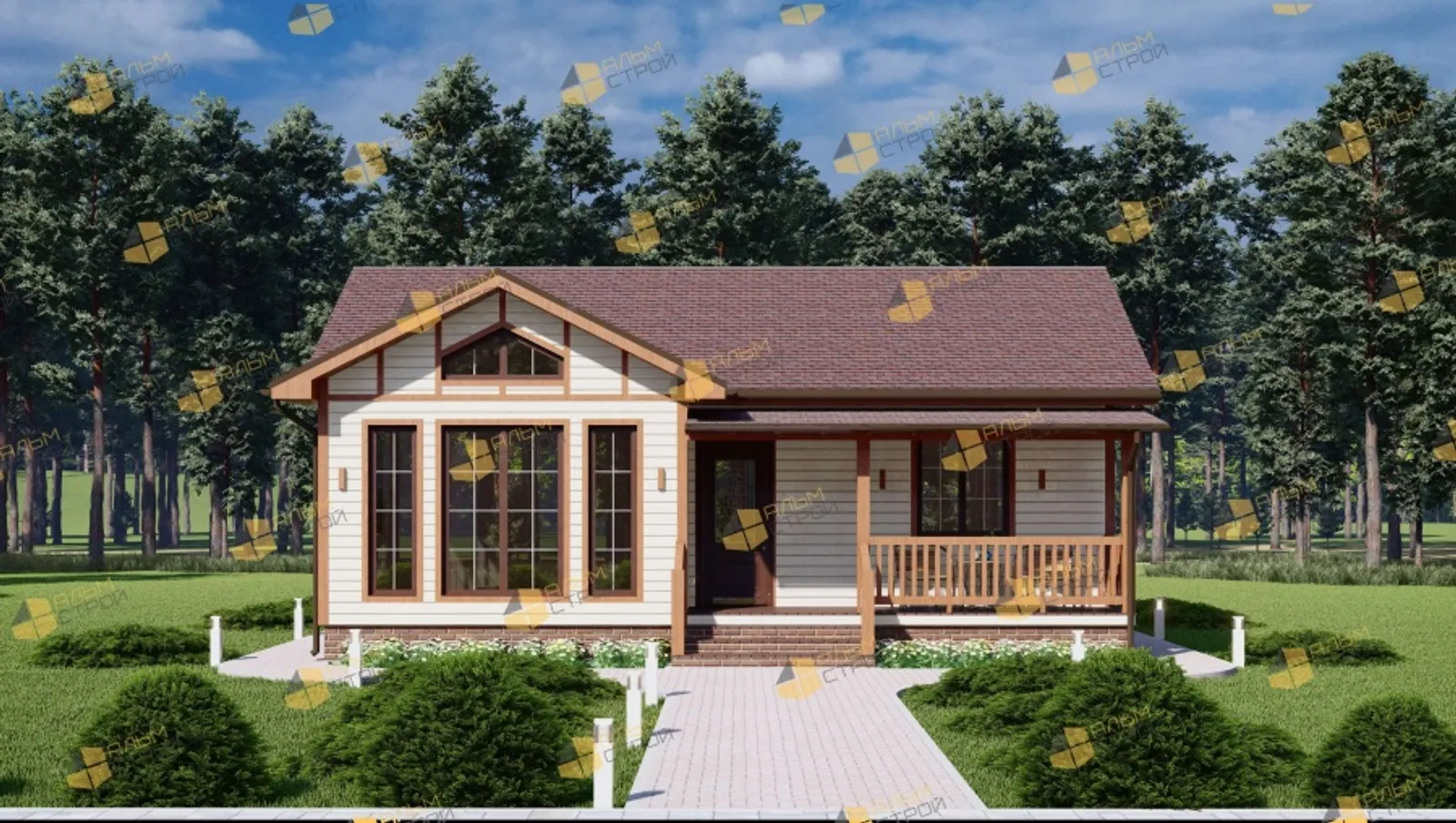 Одноэтажный коттедж Михнево