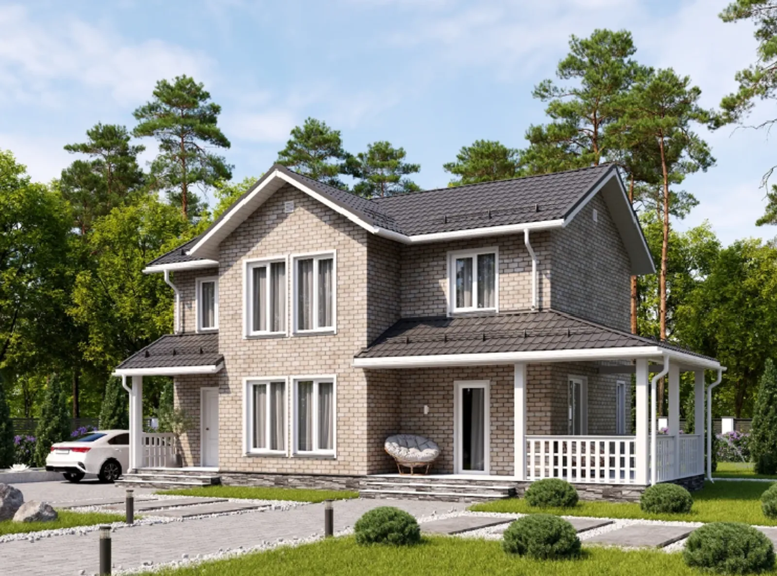 Двухэтажный коттедж Видный 2