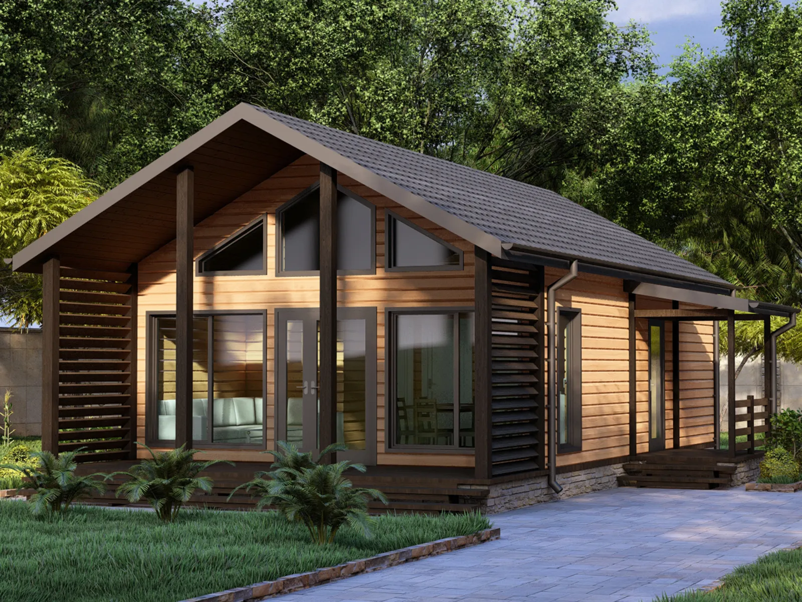 Одноэтажный коттедж Оптима макси