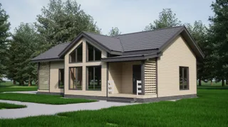Одноэтажный коттедж Модерн