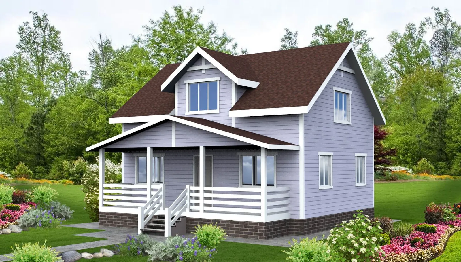 Коттедж с мансардой Подмосковье 2