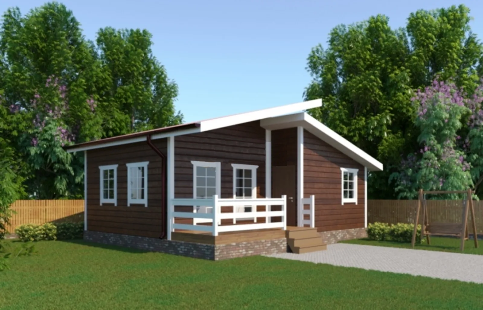 Одноэтажный коттедж Стиль 2