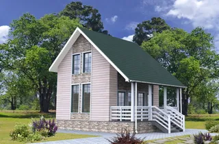 Дачный с мансардой Сказка