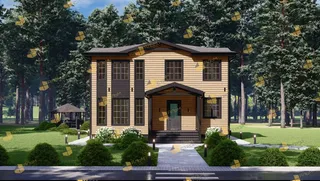 Двухэтажный коттедж Семейный