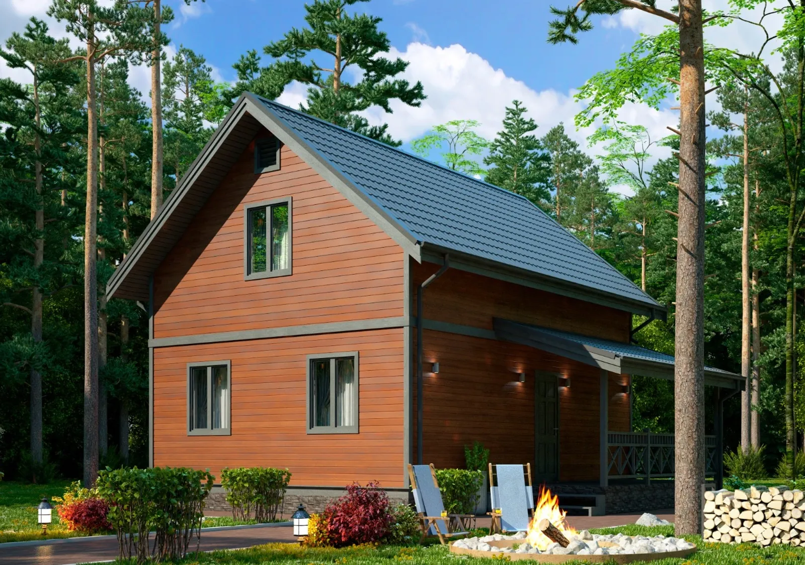 Дачный с мансардой Лесник