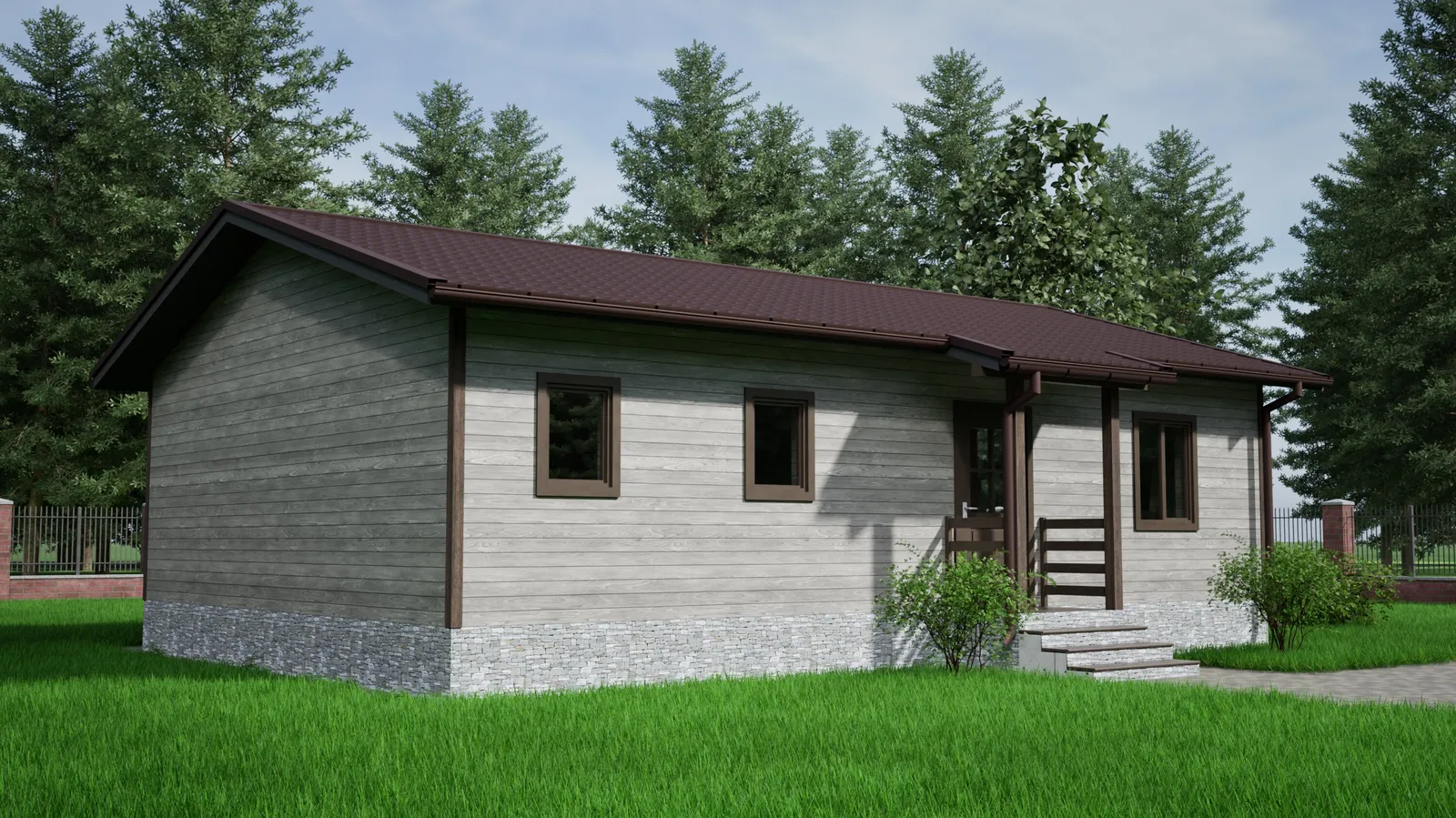 Одноэтажный коттедж Хатунь