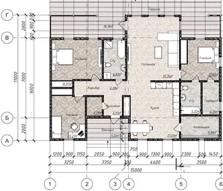 Одноэтажный коттедж Тюмень 2