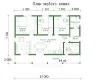 Одноэтажный коттедж Вельск