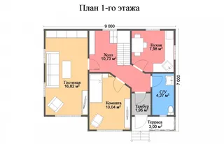 Коттедж с мансардой Терем 2