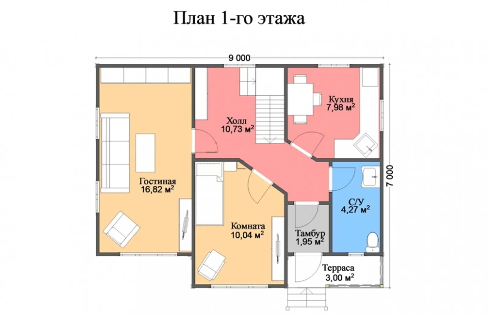 Коттедж с мансардой Терем 2