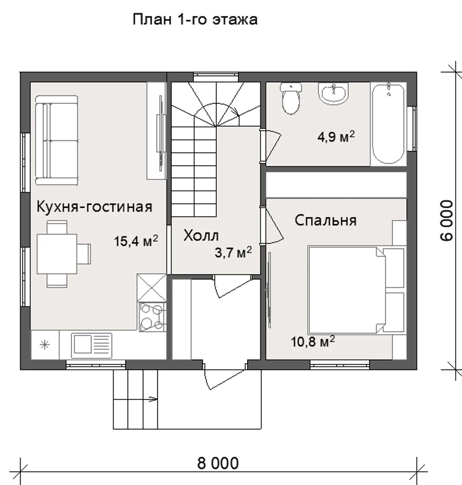 Дачный с мансардой Атлант