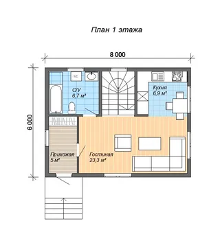Дачный с мансардой Фантастика
