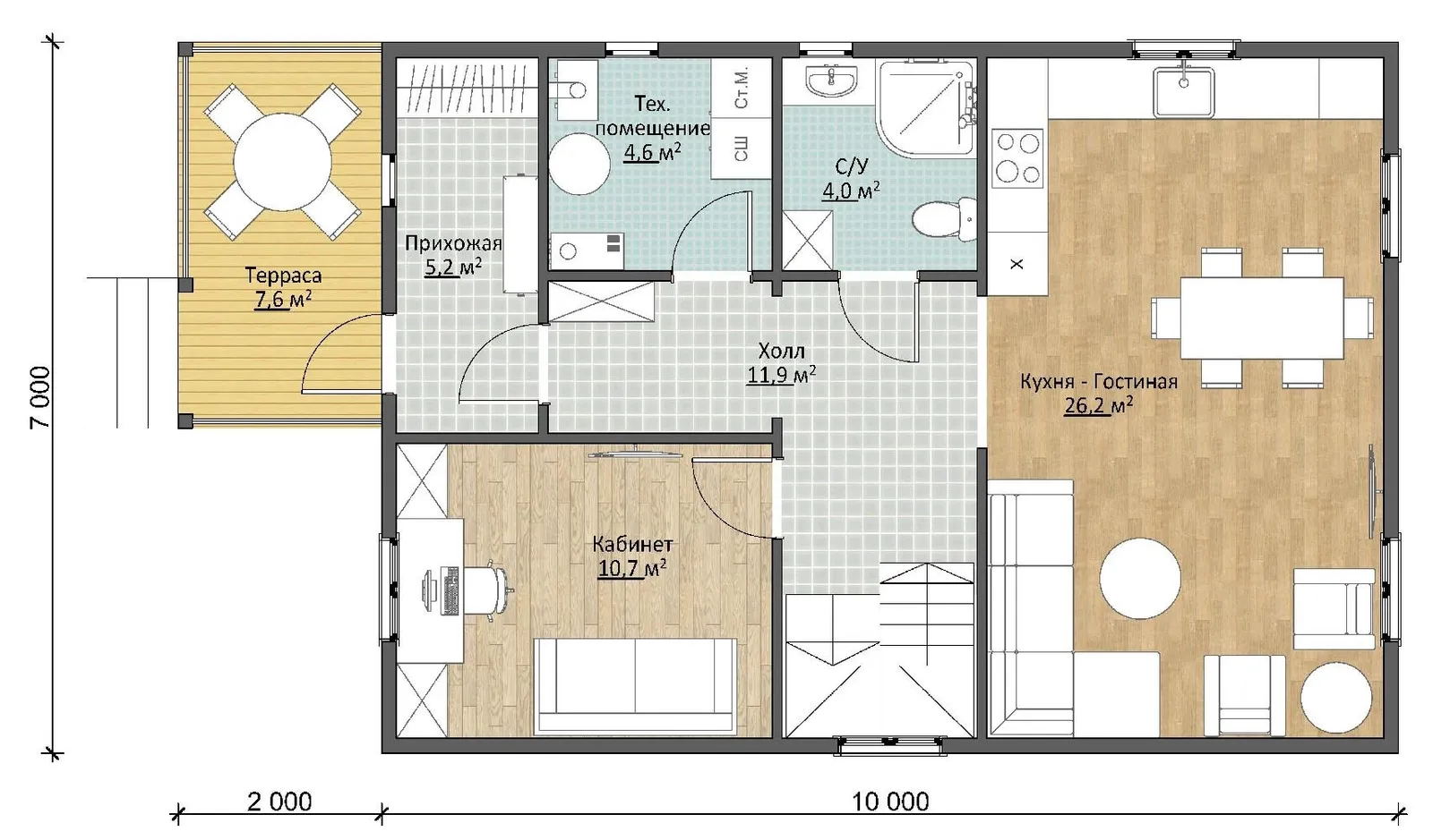 Коттедж с мансардой Растуново 3