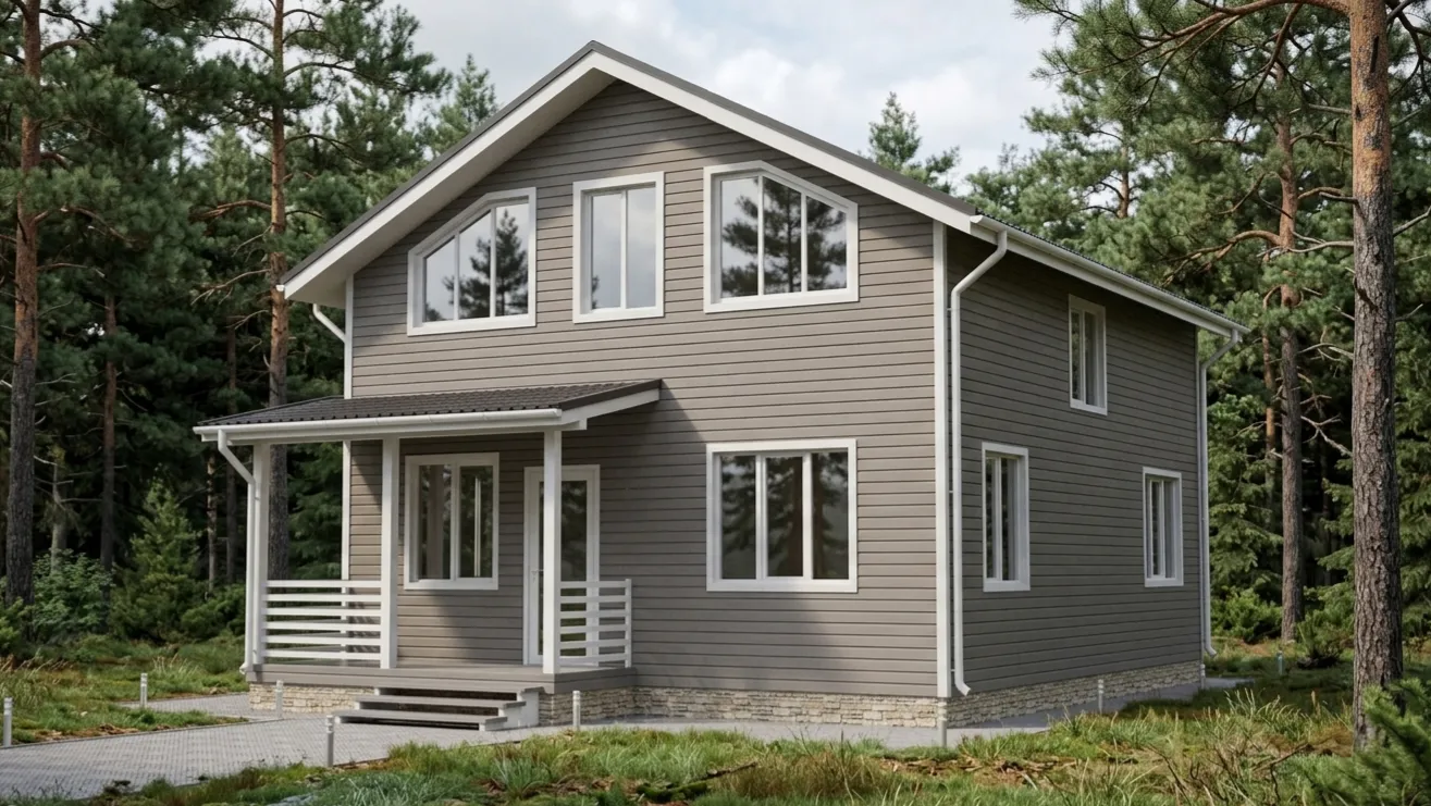 Коттедж с мансардой Варяг