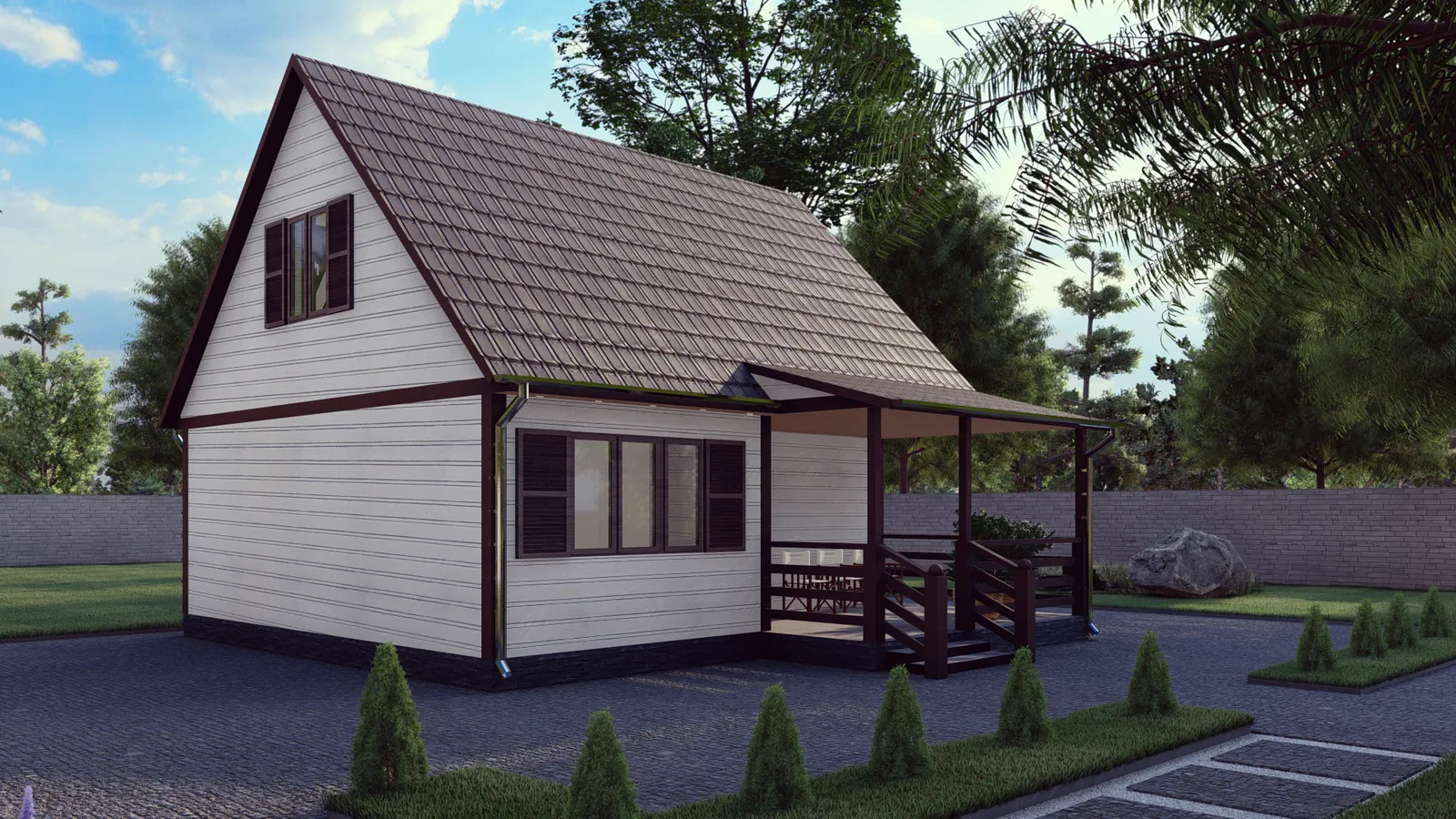 Дачный с мансардой Жемчужина 2