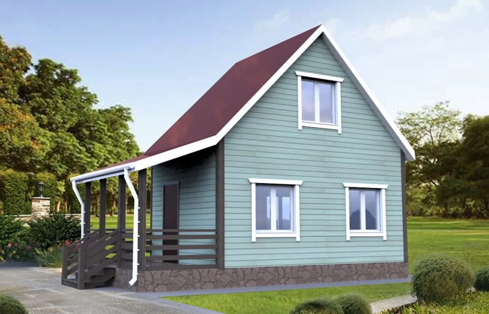 Дачный с мансардой Лидер 2