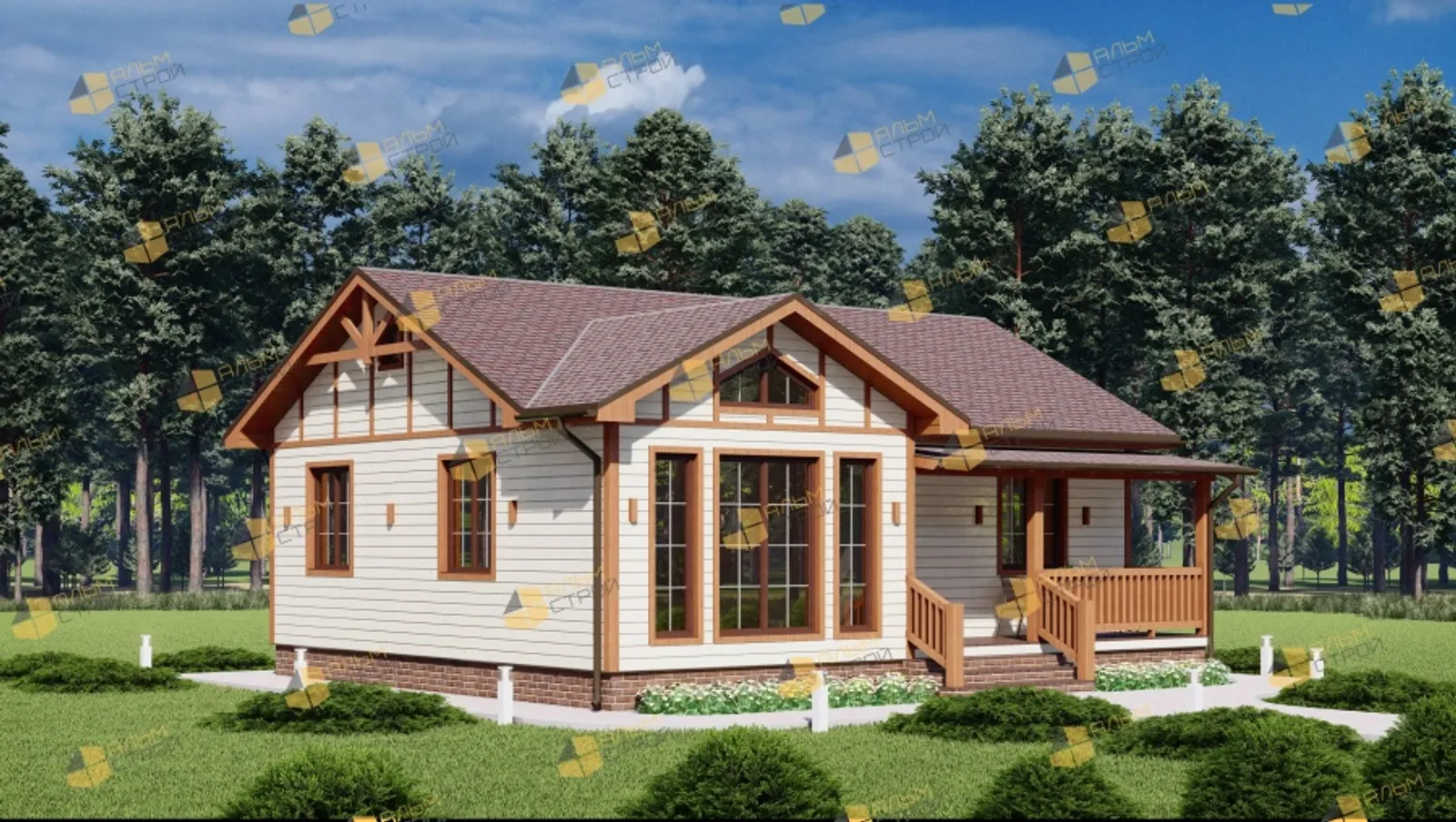 Одноэтажный коттедж Михнево