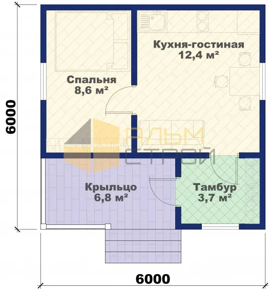 Одноэтажный дачный Фрегат