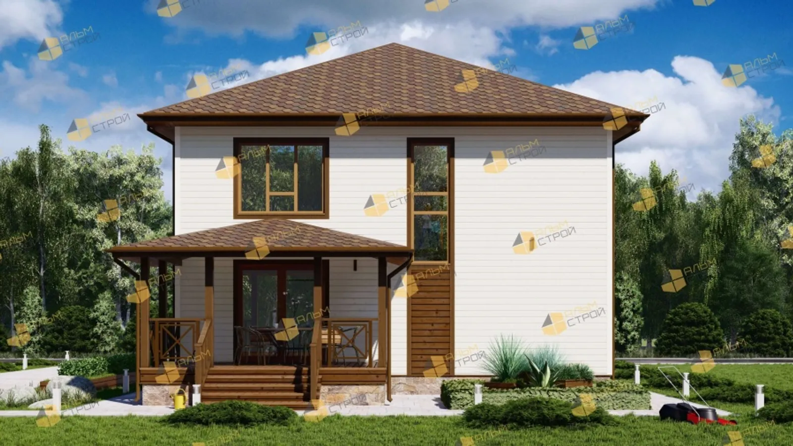 Двухэтажный коттедж Удачный