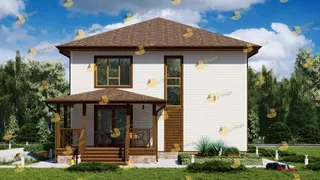 Двухэтажный коттедж Удачный