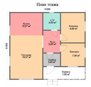 Одноэтажный коттедж Весна