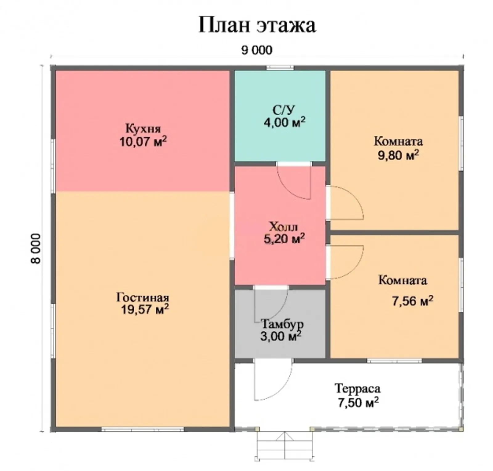 Одноэтажный коттедж Весна