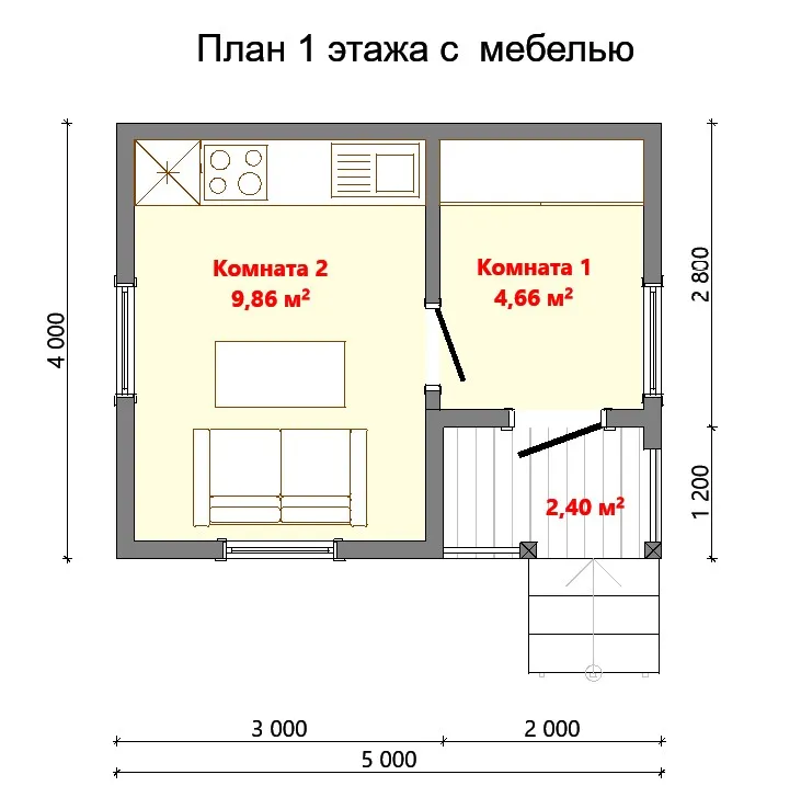 Одноэтажный дачный Садовник