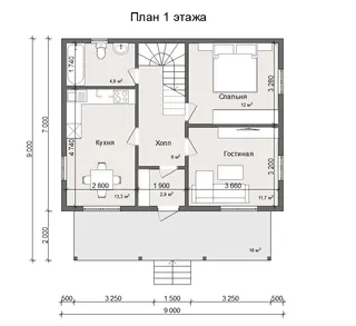 Коттедж с мансардой Подмосковье 2