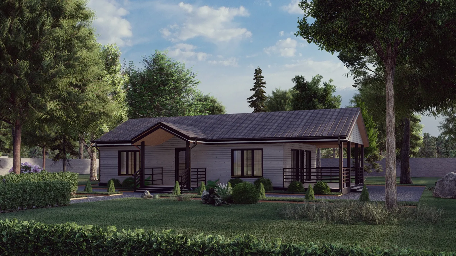 Одноэтажный коттедж Томск 2