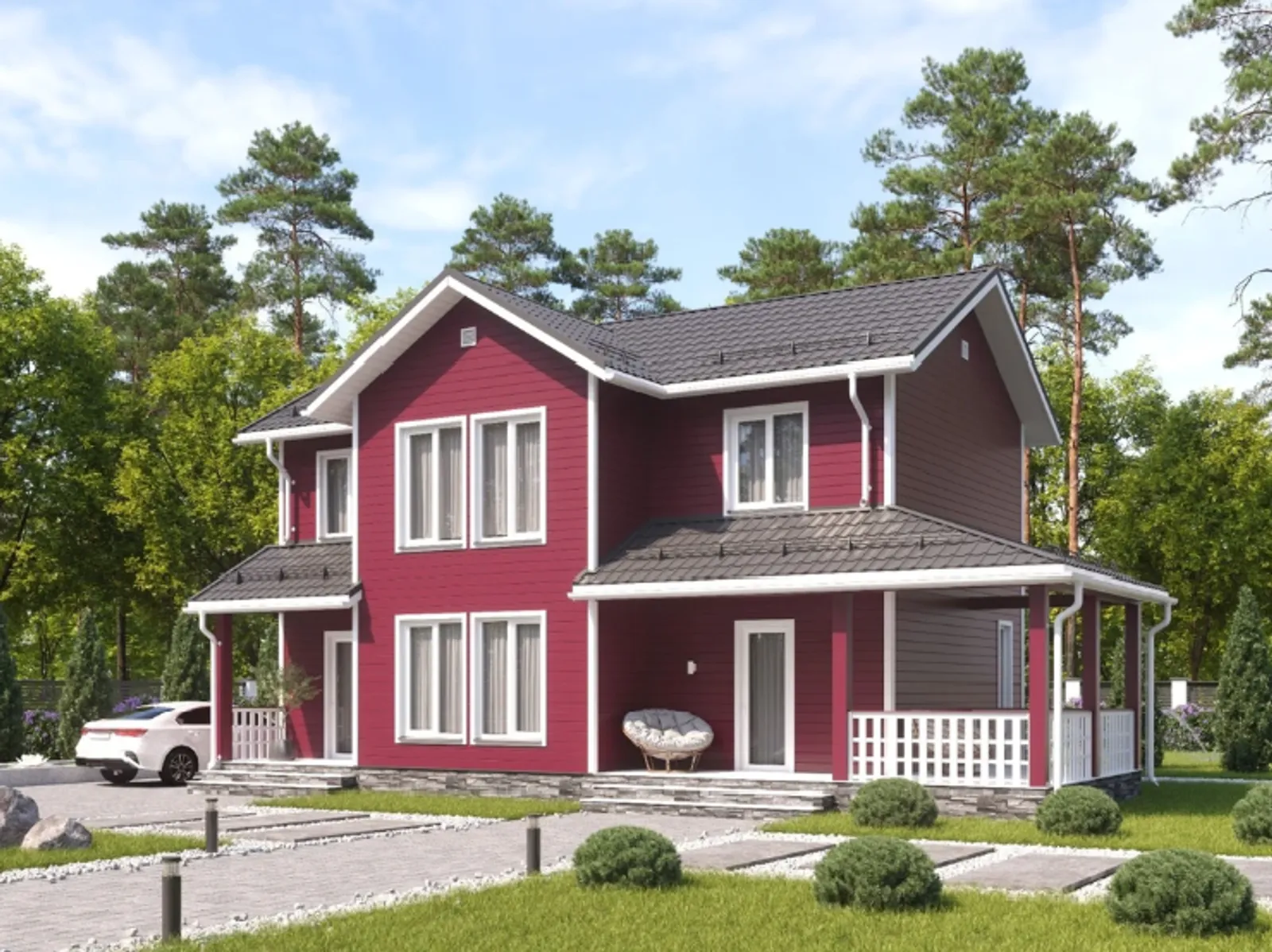 Двухэтажный коттедж Видный