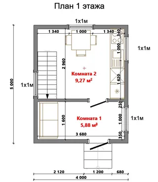 Дачный с мансардой Рябина